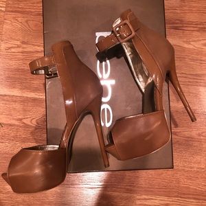 Bebe strappy leather heels-like new